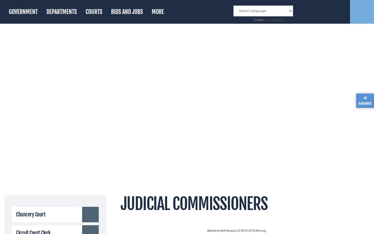 Bedford County bench warrant process and Judicial Commissioners information