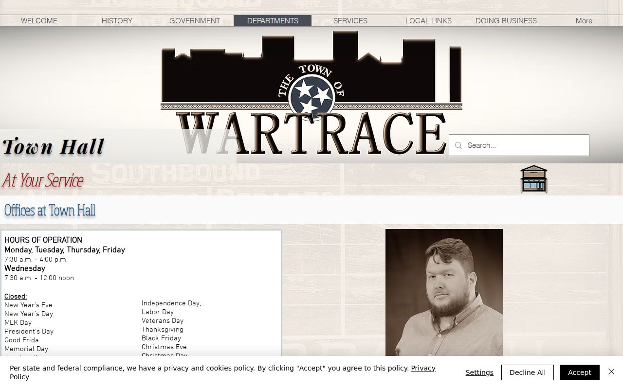 Wartrace warrant records: Town Hall office and local contact information